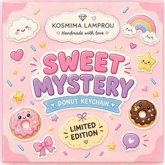 Sweet Mystery Donut – Mystery Box με 6 Μπρελόκ Ντόνατ